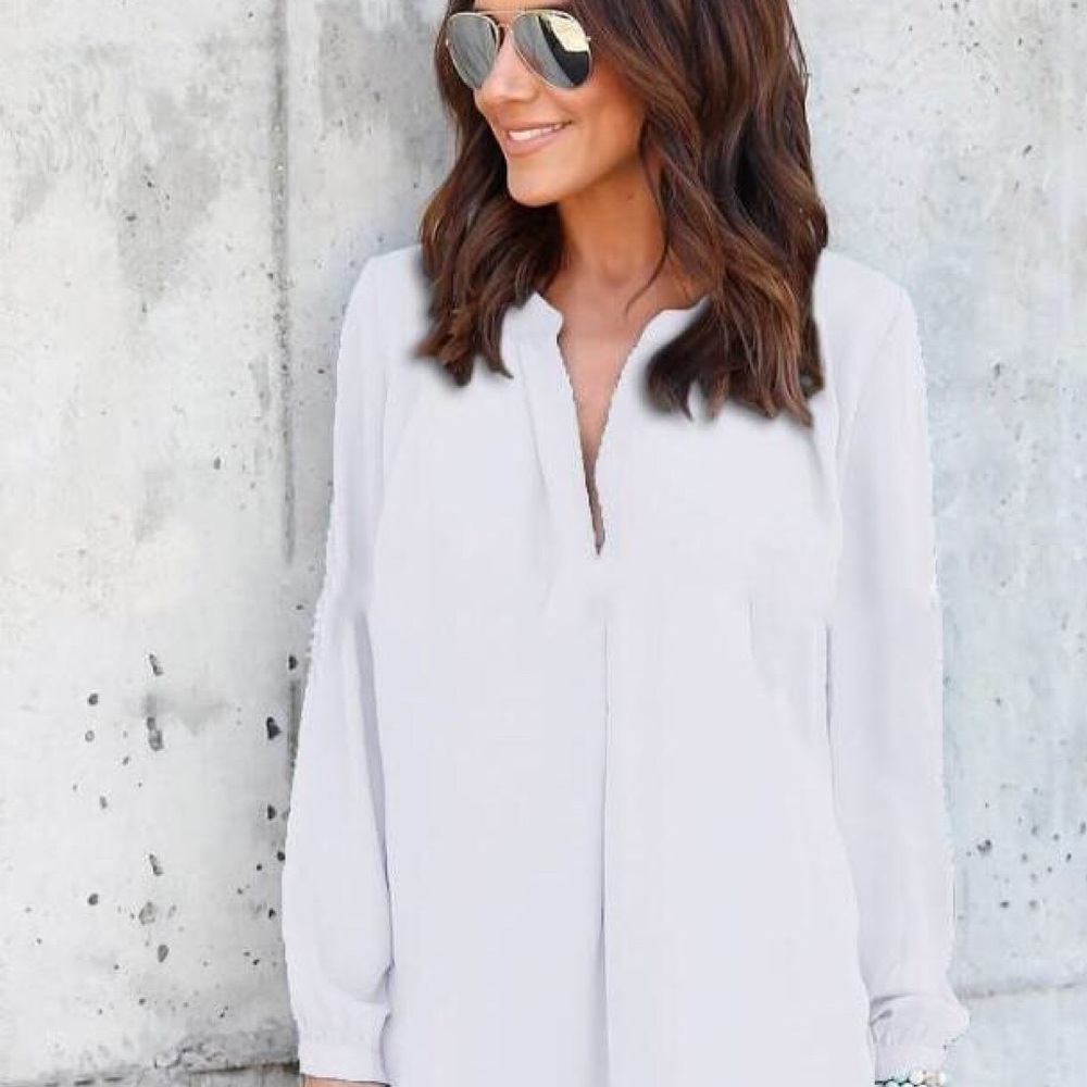 BIJOU White Chiffon Blouse - Picture 2 of 3